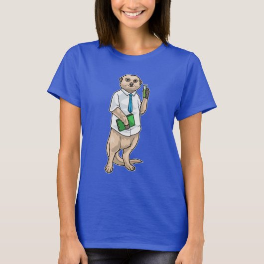 T-shirt Meerkat Chimie Teacher tube de test (Devant)