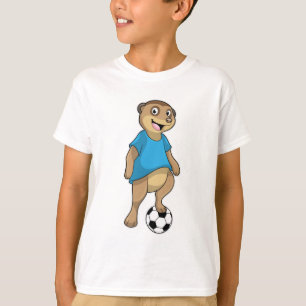 T-shirt Meerkat comme joueur de football avec Soccer