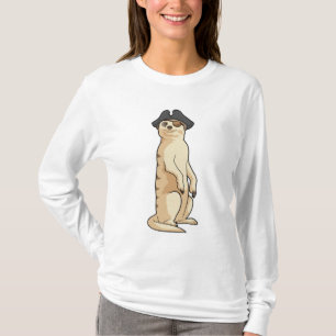 T-shirt Meerkat comme Pirate avec casquette pirate