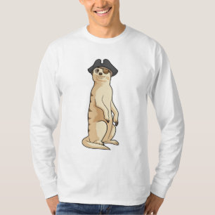T-shirt Meerkat comme Pirate avec casquette pirate