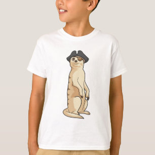 T-shirt Meerkat comme Pirate avec casquette pirate
