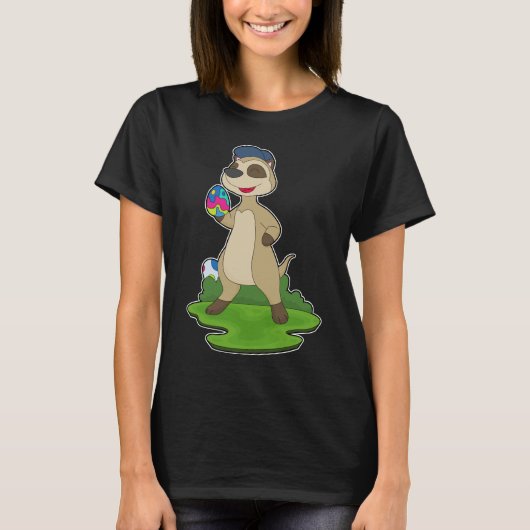 T-shirt Meerkat Easter Easter eggs (Devant)