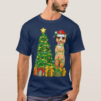 T-shirt Meerkat Éclairage Xmas Arbre Correspondance Meerka