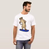 T-shirt Meerkat en Snowboard avec Snowboard (Devant entier)