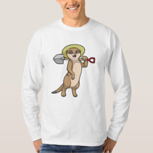 T-shirt Meerkat en tant que fermier avec Shovel