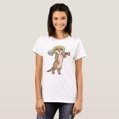 T-shirt Meerkat en tant que fermier avec Shovel (Devant entier)