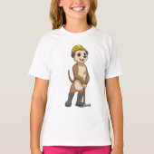 T-shirt Meerkat en tant que mineur avec Pickaxe (Devant)