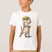 T-shirt Meerkat en tant que mineur avec Pickaxe (Devant)