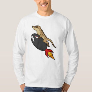 T-shirt Meerkat en vol avec fusée