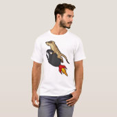T-shirt Meerkat en vol avec fusée (Devant entier)
