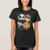 T-shirt Meerkat Et Panda Cute Animaux Pour Femmes Animal H (Devant)