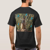 T-shirt Meerkat Et Papillons Bleus, (Dos)