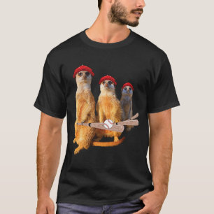 T-shirt Meerkat Gang Famille avec Casquette de baseball Ba
