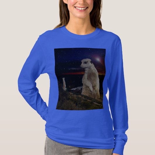 T-shirt Meerkat Géant En Haute Alerte, (Devant)