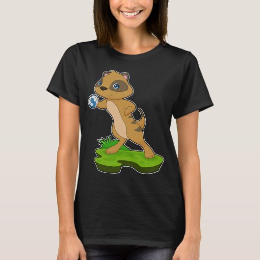 T-shirt Meerkat Handball player Handball (Devant)
