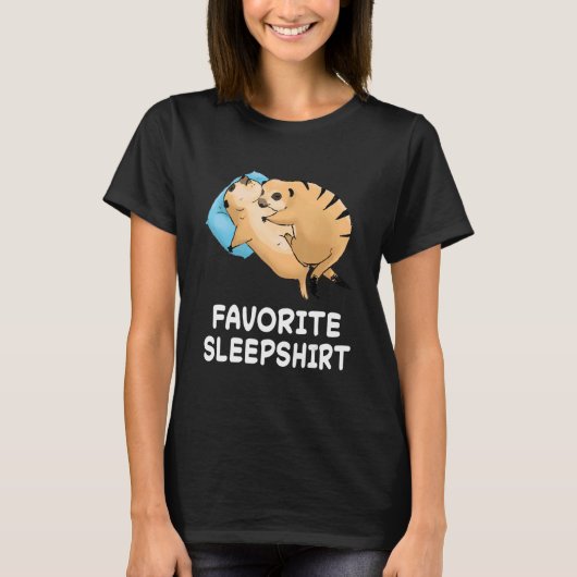 T-shirt Meerkat Meerkats Pajamas du sommeil dormant nuit (Devant)