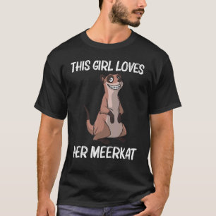 T-shirt Meerkat mignonne pour les filles Meerkat mongole