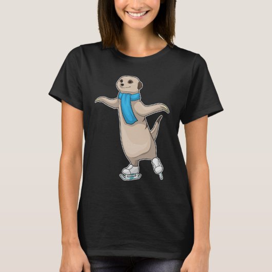 T-shirt Meerkat Patinage sur glace Patinage sur glace Pati (Devant)