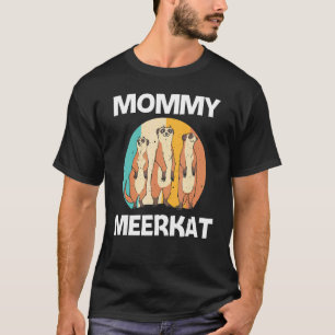 T-shirt Meerkat Pour Femmes Maman Rétro Faune Zoo Animaux