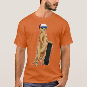 T-shirt Meerkat Skate Skateboard Sports