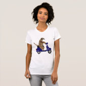 T-shirt Meerkat sur Dark Blue Moped (Devant entier)