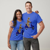 T-shirt Meerkat sur Dark Blue Moped (Unisexe)