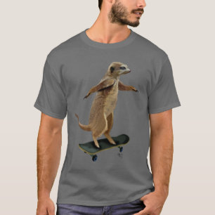 T-shirt Meerkat Sur Skateboard 2