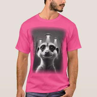 T-shirt Meerkat Ufo Animal Selfie Un Patt Amusant Et Hilar