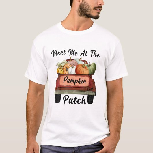 T-shirt Meet Me At The Pumkin Patch Truck Halloween Hello (Devant)