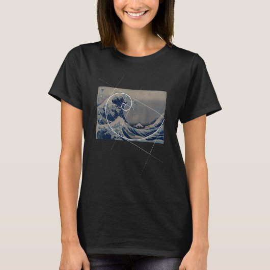 T-shirt Meets Great Fibonacci Wave Off Kanagawa Japanese A (Devant)