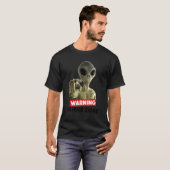 T-shirt Méfiez-vous des Aliens Avertissement Zone 51 Graph (Devant entier)