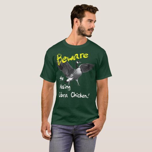 T-shirt Méfiez-vous du chandail de poulet Cobra en baisers (Devant entier)