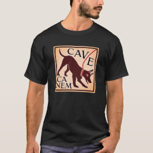 T-shirt Méfiez-vous du chien "Cave Canem" Image gréco-roma