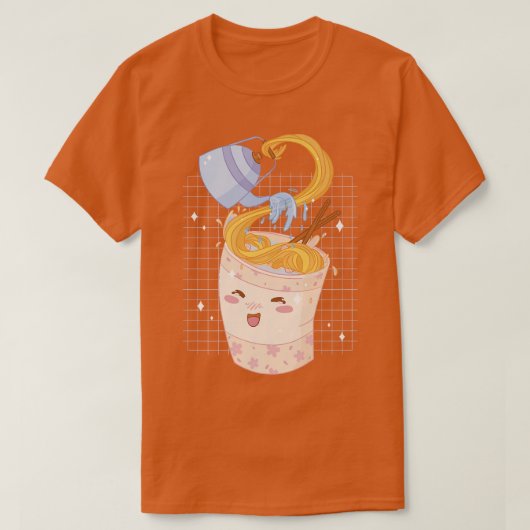 T-shirt Mega Kawaii Ramen Noodles Super Excitant 884 (Design devant)