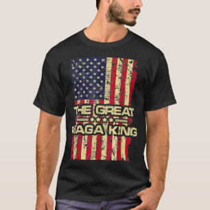 T-shirt MEGA KING shirt great MEGA KING Vintage US Flag 
