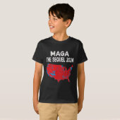 T-shirt Mega La Sequel Président Trump 2024 Carte électora (Devant entier)