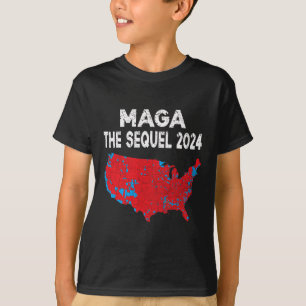 T-shirt Mega La Sequel Président Trump 2024 Carte électora