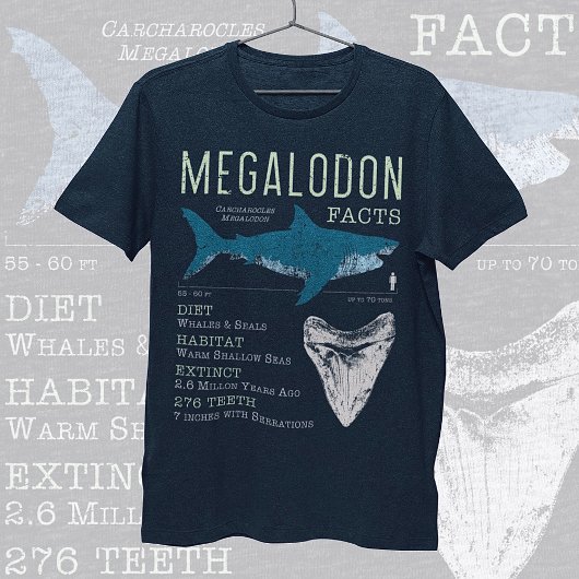 T-shirt Megalodon Faits
