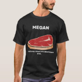T-shirt MEGAN Ma nourriture a été élevée selon une aliment (Devant)