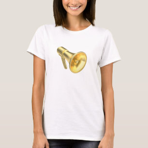 T-shirt mégaphone d'or