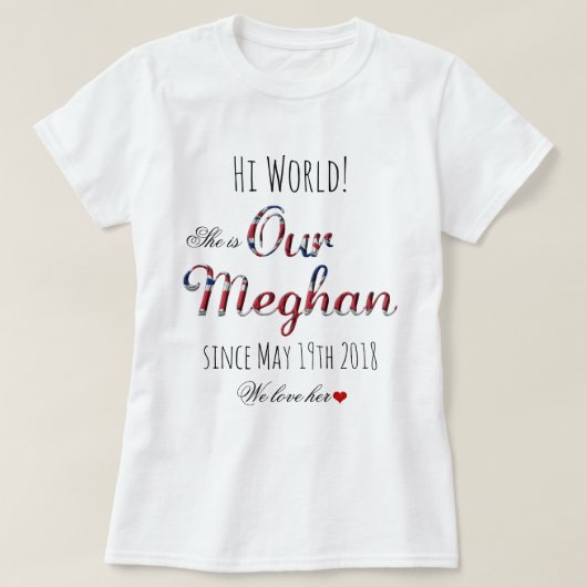 T-shirt Meghan Markle Prince Harry Mariage royal 19 mai (Design devant)