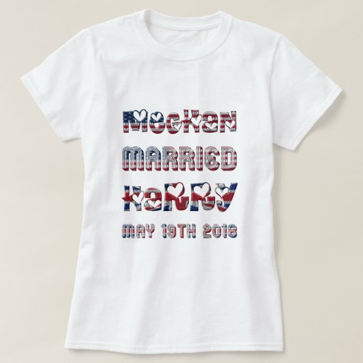 T-shirt Meghan Markle Prince Harry Mariage royal 19 mai (Design devant)
