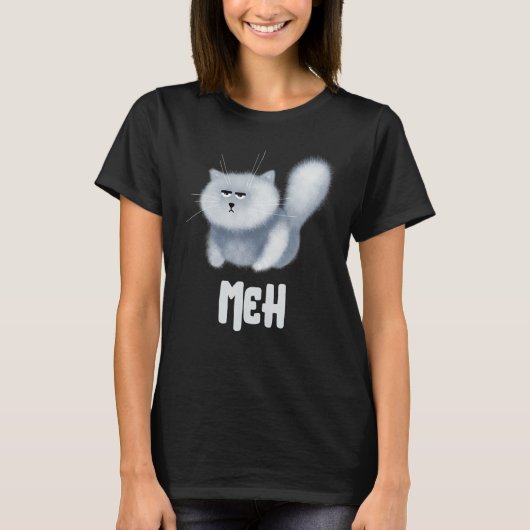 T-shirt Meh Cat for Cat Pet (Devant)
