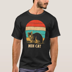 T-shirt Meh Chat Chat Humour Kitten Introvert Chat Maman 1