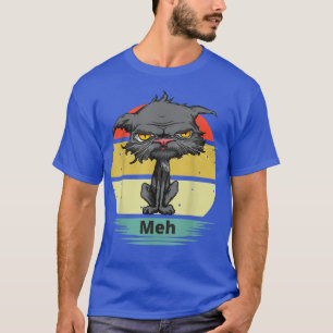 T-shirt Meh Chat Funny Bored Chat Avec Amoureux des chats
