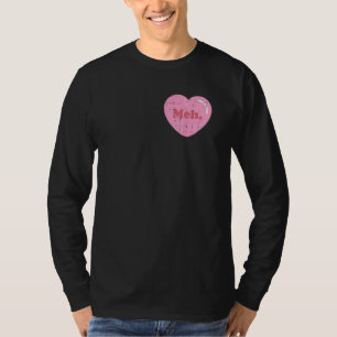 T-shirt Meh Coeur Poche Drôle Anti Valentines Jour Single