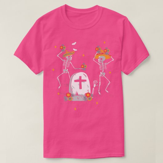 T-shirt Meican Skeletons Mariachi Sombrero Casquette le Jo (Design devant)