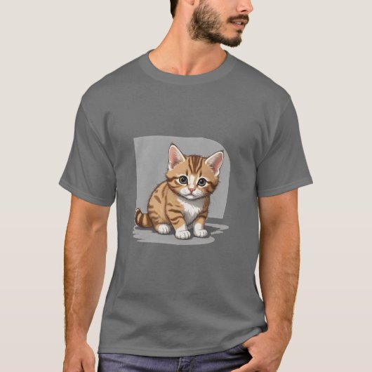 T-shirt Meilleur adorable petite chatte de chat (Devant)