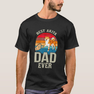 T-shirt Meilleur Akita Papa Jamais Amoureux des chiens Cad