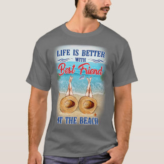T-shirt Meilleur Ami À La Plage